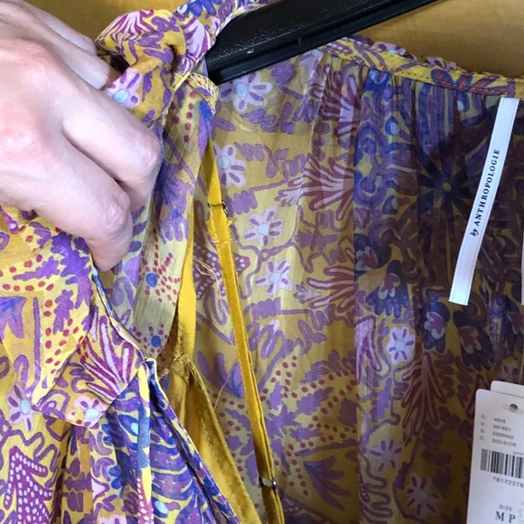 NWT Anthropologie The Marais Chiffon maxi dress in size MP - Picture 13 of 13